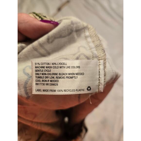 Sz Sm KNOX ROSE Brown Cream Mixed Print Floral Striped High Waist Pocket Shorts - Picture 4 of 7